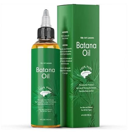 We Art Leaves 118 ml 100% reines Honduras Batana-Öl für das Haarwachstum Dr. Sebi – Bio-Haarwachstumsöl – Männer und Frauen – beugt Haarausfall vor