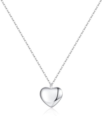 SLUYNZ Solid 925 Sterling Silber Herz Halskette Kette für Damen Mädchen Liebes Halskette Kleine Halskette