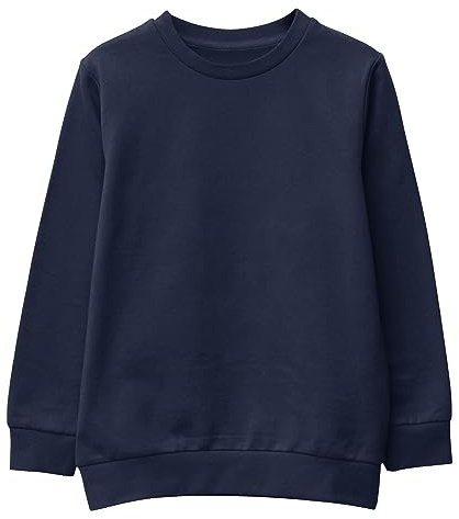 Unisex SweatShirt Boys Girls Fleece Jumper Classic Crew Neck Long Sleeve School Uniform Sweater