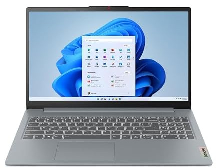 Lenovo IdeaPad Slim 3 Gen 8 Laptop, 39,6 cm (15,6 Zoll), FHD, Intel Core i5-13420H, 16 GB RAM, 512 GB SSD, Intel UHD Graphics, Wi-Fi 6, Win 11 Home, Office Trial, spanische QWERTY-Tastatur, arktisches