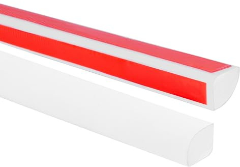 Quest Viertelstab PVC 10x10 mm selbstklebend - Weiß, 3 m | Flexible Zierleiste in Rolle, sauberer Wand- & Bodenabschluss ohne Bohren, UV- & feuchtigkeitsbeständig für Bad & Küche
