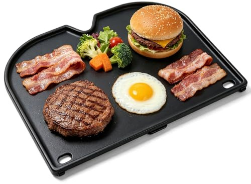 28,5 x 21 cm Gusseisen Grillplatte für Weber Lumin Compact Elektrogrill, Grillpfanne mit Antihaftbeschichtung und erhöhtem Rand, Gusseisen Griddle Zubehör, 1 Stück