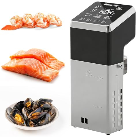 ORIDLECTAL Cuisinière sous Vide Professionnelle, Thermoplongeur 1600W, Pompe Puissante, Minuteur Précis, Écran Tactile, pour Restaurants et Cuisines Domestiques, Cuisson Parfaite