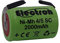 Batterie rechargeable NiMh 4/5 SC 1,2 V 2 000 mAh 22 x 33 mm subC à souder languettes pour colis batterie