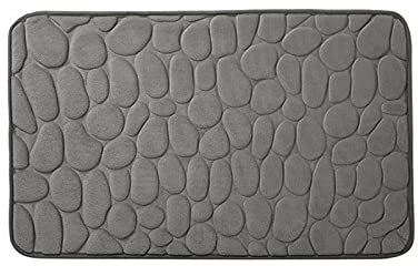 Ya Jin antidérapant Galets Tapis de Salle de Bain Tapis de Douche avec de l'eau Absorbant Doux Flanelle 40,1 cm L x 59,9 cm L
