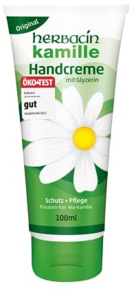 Herbacin kamille Handcreme original, Feuchtigkeitsspendender Balsam für beanspruchte Hände 100 ml