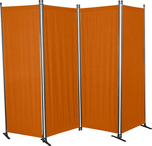 Angerer Freizeitmöbel GmbH Paravent - Raumteiler & Raumtrenner Sichtschutz - Outdoor Paravent für Windschutz & Schatten auf Balkon (4-teilig, Swingtex Terracotta)
