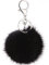 Xiang Ru Porte-Clés en Peluche Pompon Mignon Accessoires Téléphone Voiture Sac Noir