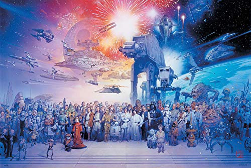Grupo Erik Star Wars Deko - Star Wars Legacy Figuren Poster - Kunstdruck - Deko Wohnzimmer oder Deko Schlafzimmer - Zimmer Deko - Größe : 61 x 91, 5 cm -Originales Geschenk - Offizielle Lizenz