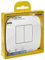 VIMAR 0K03906.06 Arké Round Friends of Hue Smart Switch Kit, Wireless Light Switch Without Battery, Dimmer Switch Kit Contains Double Cover Plate, Mounting Frame, Switch and 2 Buttons White