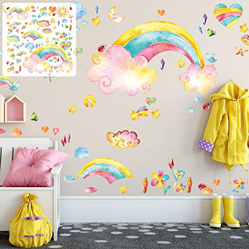 XXL Wandtattoo Regenbogen rainbow Set verschiedene Motive| Kinderzimmer Aufkleber bunt Wanddeko
