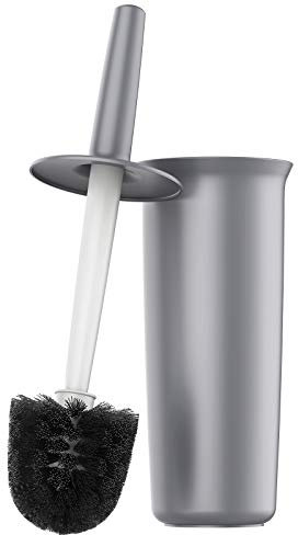 MR.SIGA Toilet Bowl Brush and Holder for Bathroom, Gray, 1 Pack