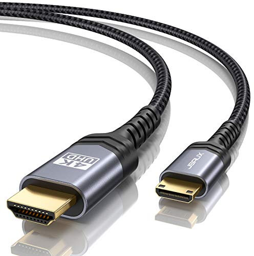JSAUX Mini câble HDMI vers HDMI 1.8M, Cordon HDMI 2.0 haute vitesse 4K 60Hz, compatible avec appareil photo, caméscope, tablette et carte graphique/vidéo, ordinateur portable, Raspberry Pi Zero W