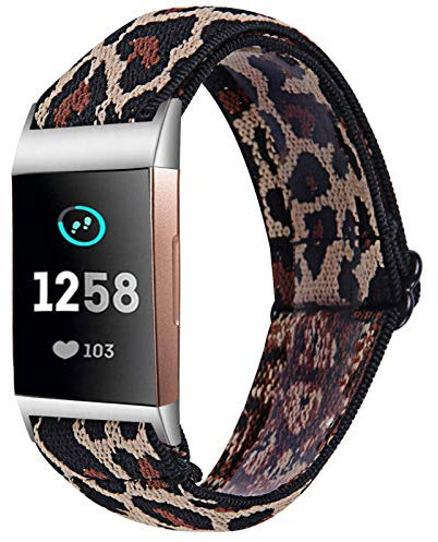 TRISTRAPS Nylon Weich Uhrenarmband Kompatibel mit Fitbit Charge 3/Charge 4, Dehnbar Elastizität Ersatzband für Fitbit Charge 3/Charge 4 mit Männer und Frauen