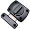 Zinc Alloy Latch Rotate Bolt, Black Security Slide Lock Latch Bolt for Door Cupboard Drawer, Internal Door Lock, 66x53mm, 1 Pcs