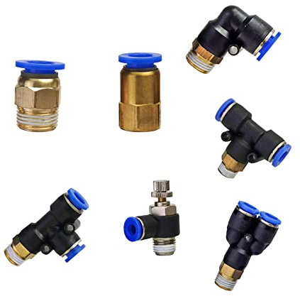 TYUTEQN 10 pi¨¨Ces raccord en Laiton ¨¤ d¨¦gagement Rapide PL/PB/PCF/PC/SL/PD/PX Type connecteur pneumatique de Tuyau d'air Rapide-Chine, 4-01, PB