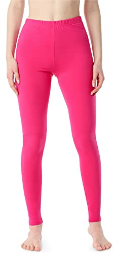 Bellivalini Damen Lange Leggings aus Baumwolle BLV50-198 (Amaranth, M)