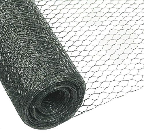 Garmix Sechseckgeflecht Kaninchendraht Hasendraht Drahtgeflecht Verzinkt 13mm 0,7mm (120cm x 10m) Silber