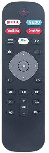 URMT26RST004 Replace Voice Remote Control Replacement for Philips Android TV 50PFL5604/F7 50PFL5704/F7 55PFL5604/F7 55PFL5704/F7 65PFL5504/F7 65PFL5604/F7 65PFL5704/F7 43PFL5604/F7 43PFL5704/F7