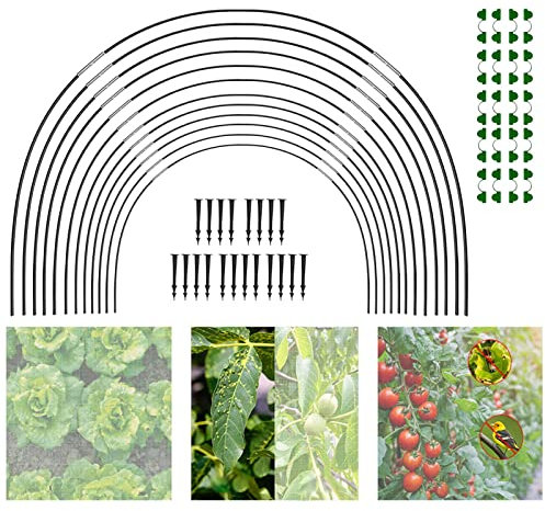 BAOGAO 30 Pcs Arceaux De Serre, Cerceaux Serre Jardin, Arceaux pour Support Jardin, Cerceau Cultiver Le Tunnel Plantes