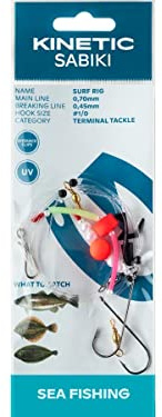Kinetic Sabiki Surf #1/0 Red/Pearl