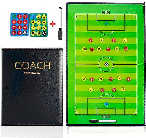 CREADY® Tableau Tactique Football, Entraîneur de Football Tableau Magnétique Stratégie de d'entraînement Portable pour Entraîner de Football Compétition - Tableaux Tactiques de Football