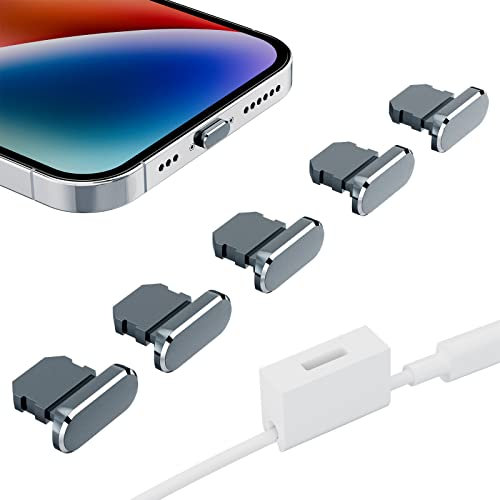 ASKUBSKU Kompatibel mit Staubschutz iPhone 14 13 Pro Max iPhone 12 11 Pro SE XS XR 8 Plus iPad Air Mini AirPods, Anti Verlus Staubstopfen Staubstecker, Staubschutzstecker ladebuchse Stöpsel, 5 Stück