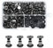 JINTANG 90pcs vis chicago, M5x5mm rivet a visser,rivet cuir,Utilisé pour le bricolage en cuir Sac à vêtements, chaussures, livres et décoration (noir brillant)