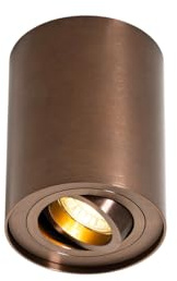 QAZQA - Modern Moderner Deckenstrahler dunkelbronze dreh- und neigbar - Rondoo Up I Wohnzimmer I Schlafzimmer - Aluminium Zylinder - LED geeignet GU10