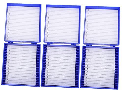 PLAFOPE 3 Stück Kartons Schiebekasten Werkzeug Zum Aufbewahren Von Objektträgern Aufbewahrungskoffer Für Proben Halter Für Mikroskop-objektträger Terrarium Ablagefach Weiß Abs Glas