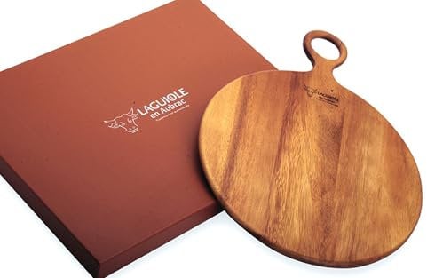 Laguiole En Aubrac Pizza-Schneidbrett aus Akazienholz, 46 cm