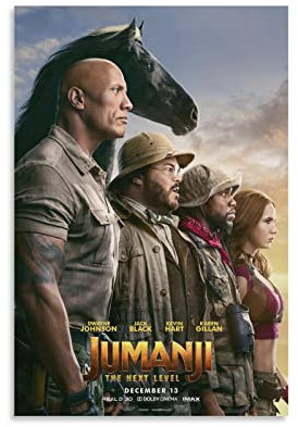 NANXIANG Jumanji Filmposter Dschungel-Abenteuer-Komödie Werbe-Cover 1 Poster Kunstdruck Wand Foto Farbe