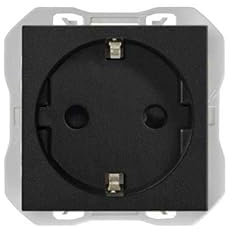 SIMON 270 | Base de enchufe schuko negro mate 20000432-098
