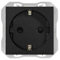SIMON 270 | Base de enchufe schuko negro mate 20000432-098