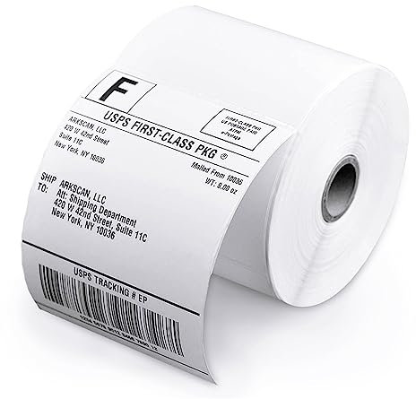 LVYUAN 500 Etiketten Hotlabel Thermodirekt-Etiketten Weißes Selbstklebend Adressaufkleber, Quadratisches Etiketten für Thermo-Etikettendrucker Desktop Drucker Aufkleber