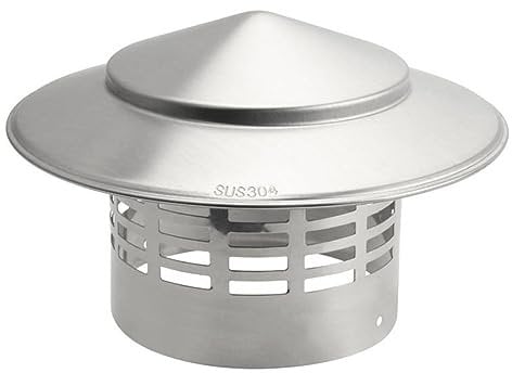 Chimney Cowl Bird Guard, Stainless Steel, Flue Pipe Cover Cap, Vent Top, Exhaust Tube End, Rain Snow Hat, Mesh Protector