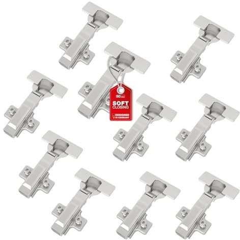 SOTECH-SMOOTH Bisagra de cazoleta T45 cierre amortiguado Bisagras de puerta con amortiguador con ángulo de apertura de 105°, cazoleta Ø 35 mm (10 piezas/bisagra de esquina)