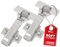 SOTECH-SMOOTH Charnière à boîtier T45 avec Softclose standard charnières de porte avec amortisseur avec angle d'ouverture de 105°, boîtier Ø 35 mm (10 pièces/butée d'angle)