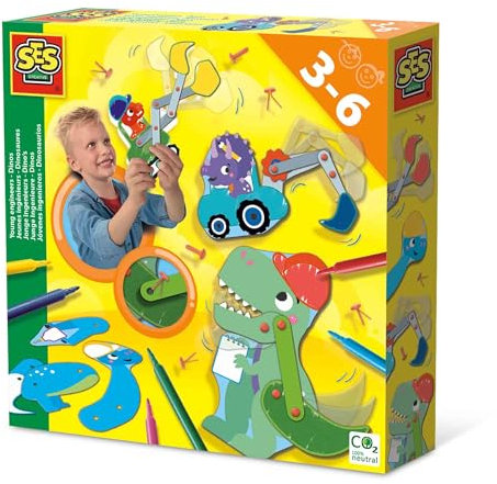 SES Creative 14045 Junge Ingenieure-Dinos, Diverse Farben
