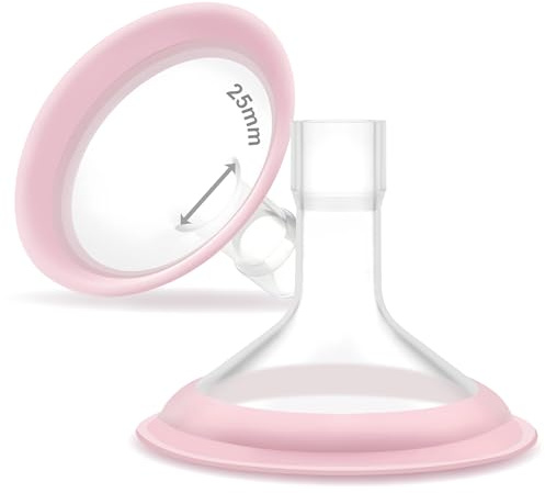 25mm Maymom MyFit Shields, Pano Series; Compatible with Medela Breast Pump- PersonalFit, Freestyle, Harmony, Maxi, Freestyle Flex Connector; Connect to Maymom Widemouth/Narrow Connector, 2pcs