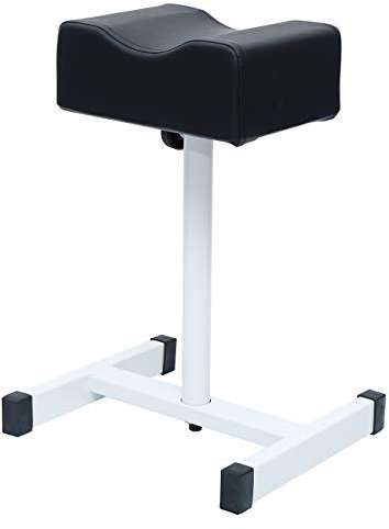 TRY-YEAN Pediküre Hocker, Beinauflage Fußstütze mit Schaumstofffüllung, Höhenverstellbar 46-68cm, Maniküre Fußstütze Stuhl Fußpflege Fußhocker für Salon Spa Nagelstudio (Schwarz)