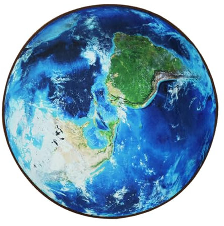 ORFOFE Runder Teppich Für Wohnzimmer Mischmaterial Oberfläche Leicht Zu Reinigen Schallreduzierung Bodenschutzmatte Angenehmes Gefühl Druckentlastung Weiche Unterstützung Für Füße Erdförm