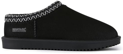 Regatta Womens Risley Mule Waterproof Lifestyle Shoes, Slip On with Foam Insock - Perfect for Outdoors, Casual Wear Black
