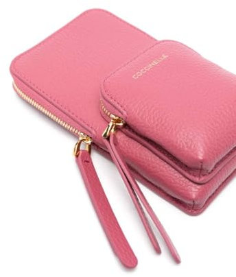 Coccinelle Leder Handytasche Pixie Hi-Tech Phone Bag Rosewood beere