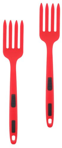 Ciieeo 2piezas Tenedor De Cocina De Silicona Flexible Unidades Ergonomico Multifuncion Para Cenas y Comida Antiadherente Resistente Al Desgaste Para Cocinar Fideos y Espaguetis