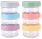 SUNJULY Lot de 6 boîtes de conservation en verre avec couvercle, 80 ml, hermétiques, sans BPA, mini boîtes pour vinaigrette, vinaigrette, congélateur
