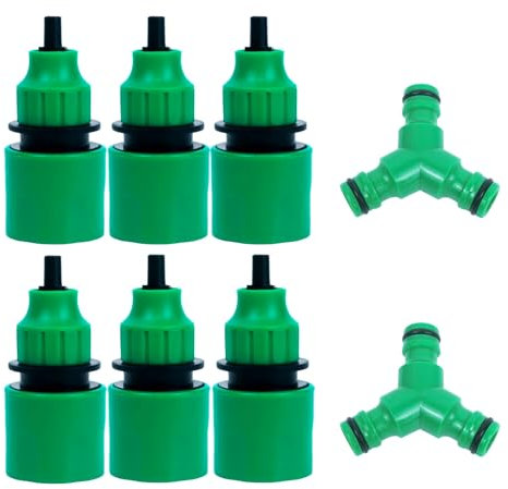 3 Way Garden Hose Connector Quick Connector Pipe Adapter Fitting Hose Pipe Fittings Kit for Garden Irrigation System