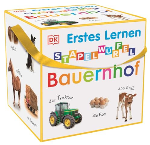 Dorling Kindersley Erstes Lernen Stapelwürfel. Bauernhof: 10 stabile Stapelwürfel aus Karton zum Spielen, Entdecken und Benennen. Für Kinder ab 1 Jahr