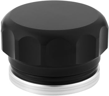 ECSiNG Car 1 Inch Weld-On Filler Neck Oil Cap Aluminium Alloy Cap for Oil Tanks Fuel Tanks Water Tanks Dry Fuel Tanks, Black