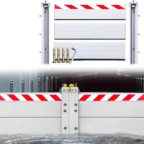 Hochwasserschutzbarriere aus Aluminium L 180CM x H 60CM hochwasserschutz barriere tür Wiederverwendbare Wasserbarrieren Hochwasserschutzbarrieren für Garagentore, Keller-, Außen- und Haustüren